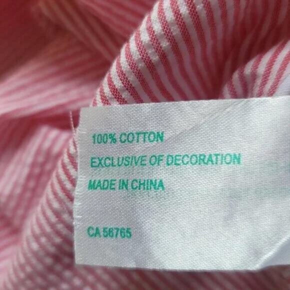 Lil Cactus Red Seersucker Overall Romper Size 2T - Picture 8 of 9